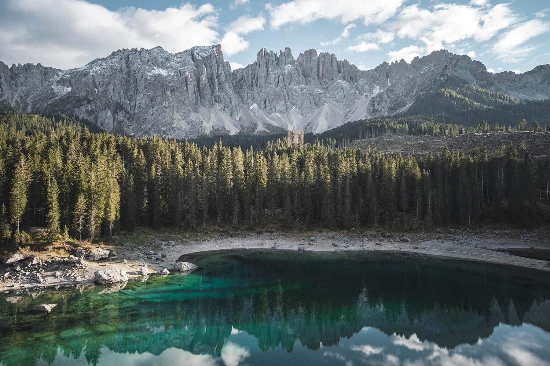 Urlaub in den Dolomiten in Südtirol Ganischgerhof Karersee - Fotocredit:Eggental Tourismus-Thomas Monsorno