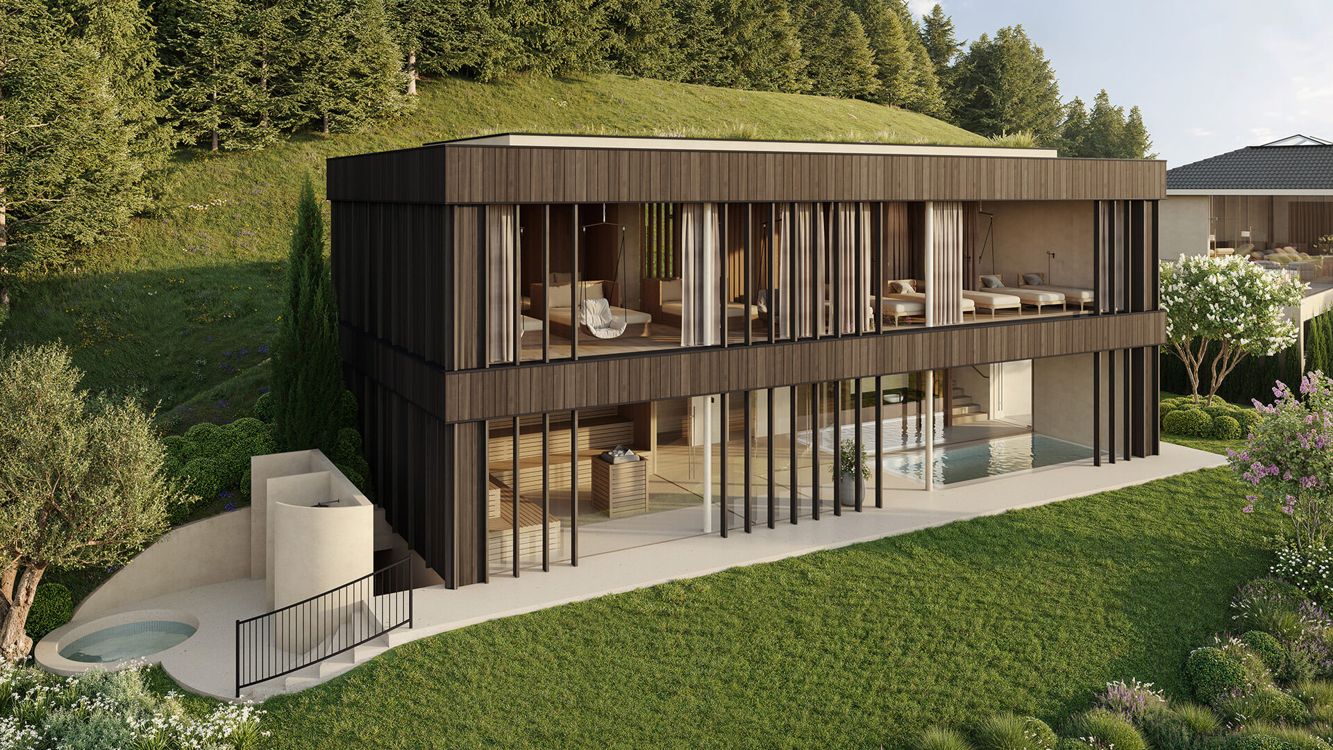 Adults Only Sauna House con Whirlpool esterno e giardino.