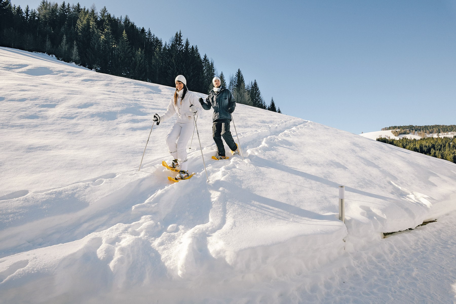 Schneeschuhwandern in Obereggen | Eggental in den Dolomiten